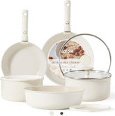 Dream Kitchen: Pots and Pans Set Non Stick, Cookware Set Detachable Handle, Nonstick Induction Kitchen Sets Non Stick with Removable Handle, RV Cook Ware, Oven Safe, Black