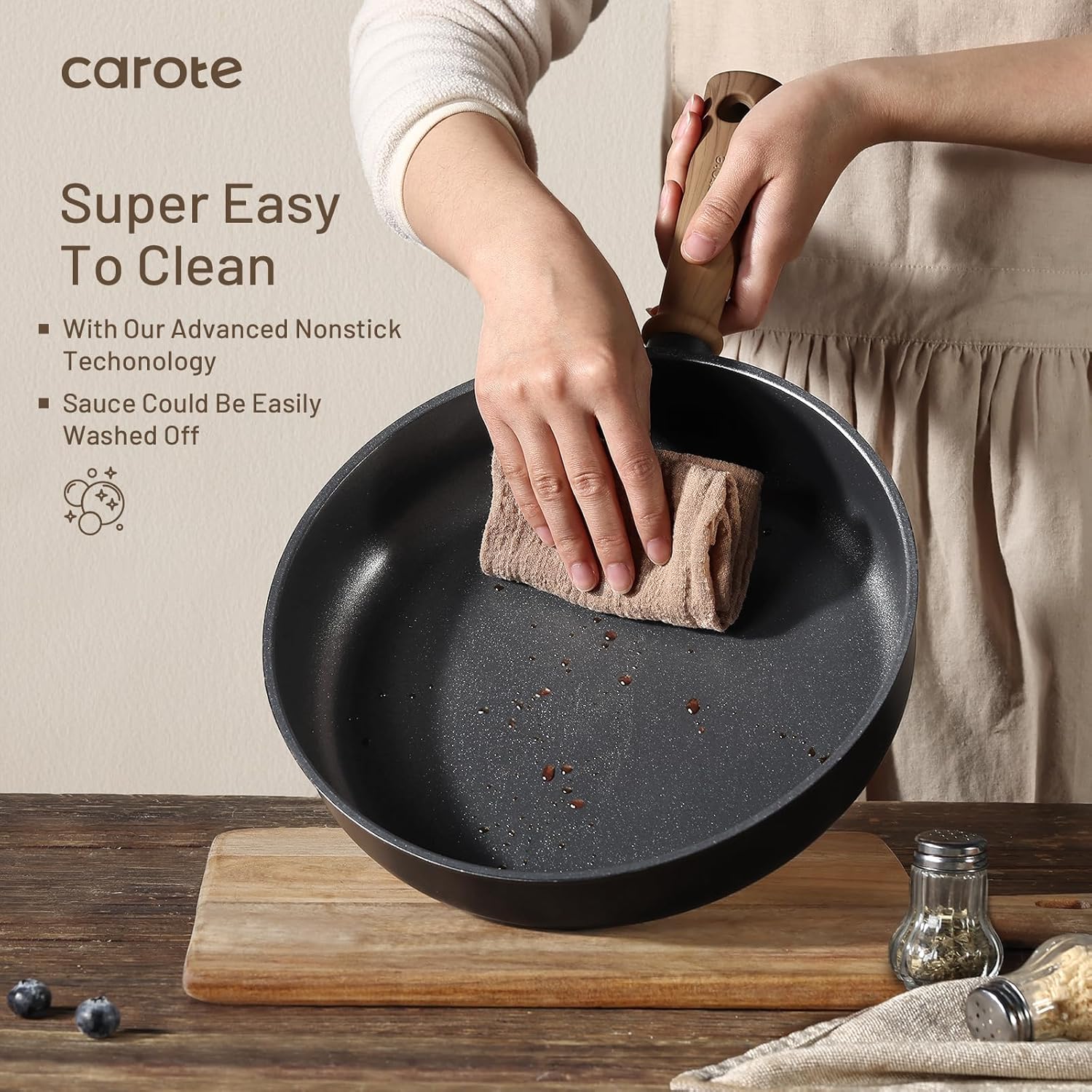Dream Kitchen: Non Stick Frying Pans Sets 8+9.5+11 Inch Nonstick Skillet Titanium Induction Pan with Glass Lid Nonstick Skillet Compatible with All Stovetops