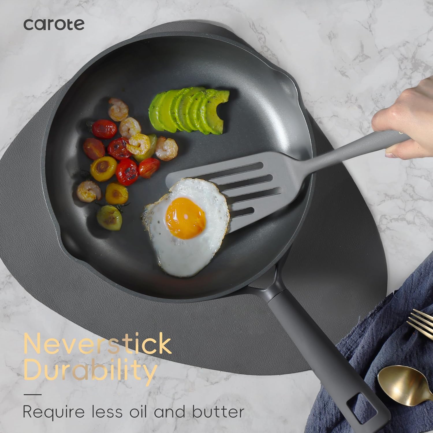 Dream Kitchen: Ceramic Cookware Set, Non Stick Pots and Pans Sets, 18pcs Pot and Pan Set Non Stick, Cooking Induction Cookware