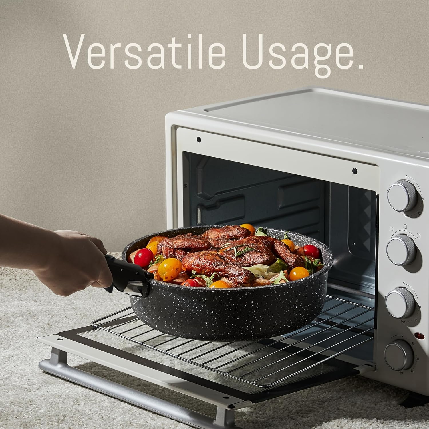 Dream Kitchen: Pots and Pans Set Non Stick, Cookware Set Detachable Handle, Nonstick Induction Kitchen Sets Non Stick with Removable Handle, RV Cook Ware, Oven Safe, Black