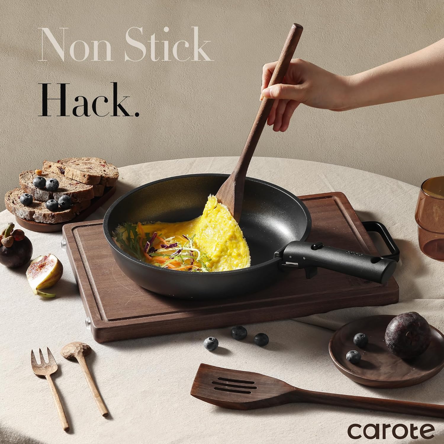 Dream Kitchen: Pots and Pans Set Non Stick, Cookware Set Detachable Handle, Nonstick Induction Kitchen Sets Non Stick with Removable Handle, RV Cook Ware, Oven Safe, Black